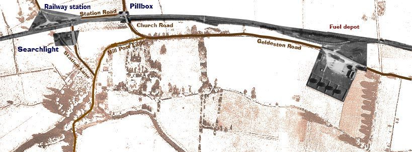 Map showing WWII fuel dump