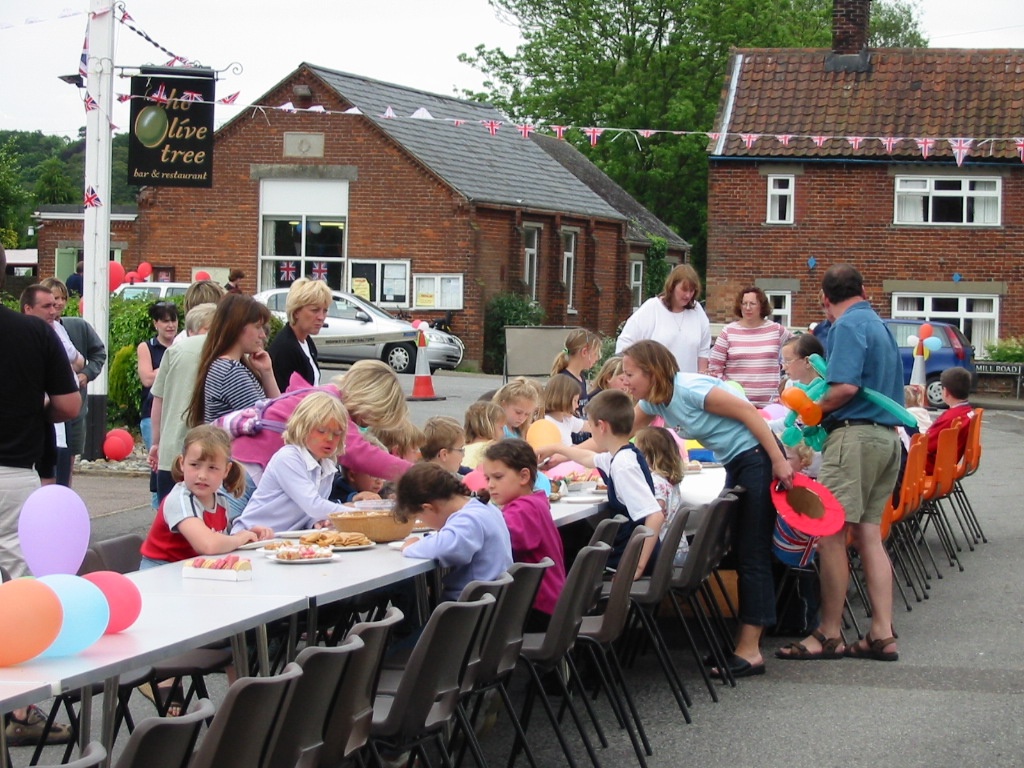 Open air dining at the street party